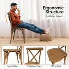 Ensemble de 2 chaises de salle à manger empilables en plastique pour patio