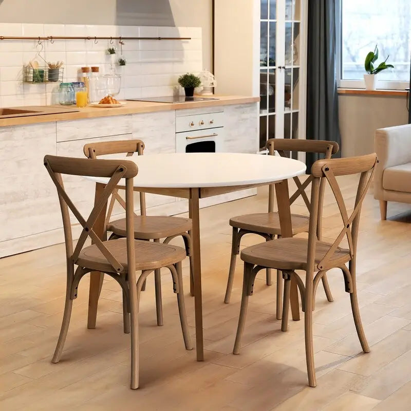 Ensemble de 2 chaises de salle à manger empilables en plastique pour patio