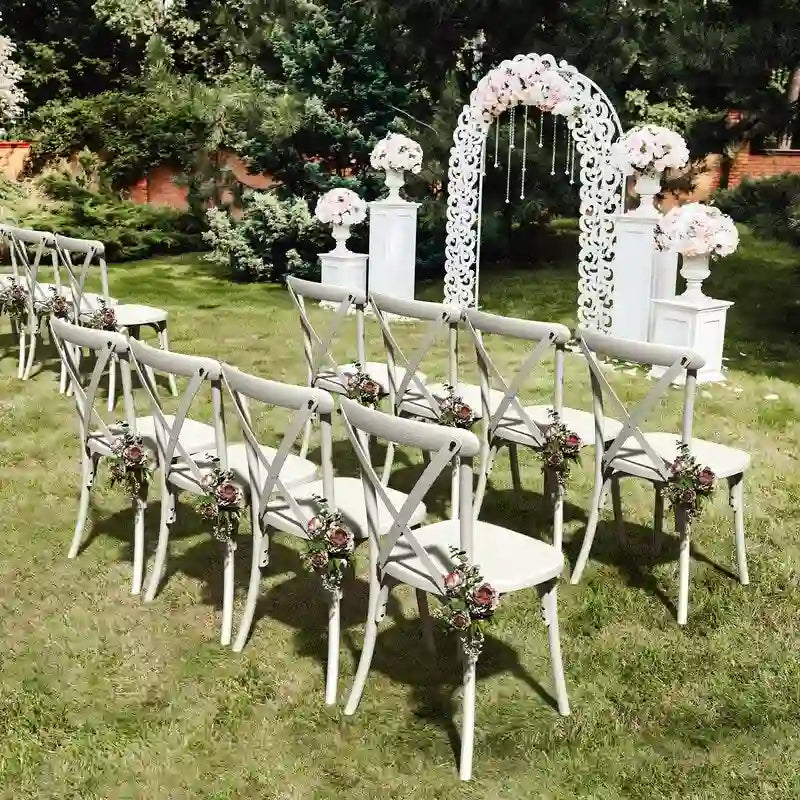 Ensemble de 2 chaises de salle à manger empilables en plastique pour patio