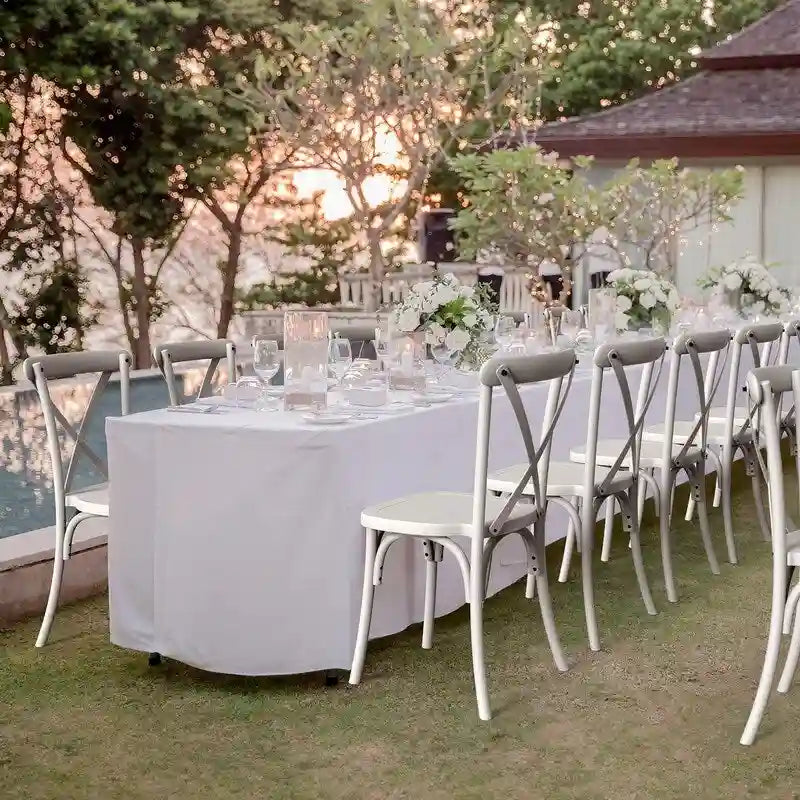 Ensemble de 2 chaises de salle à manger empilables en plastique pour patio