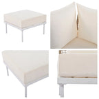 Ensemble de canapé d'angle 8 pièces pour patio avec table basse