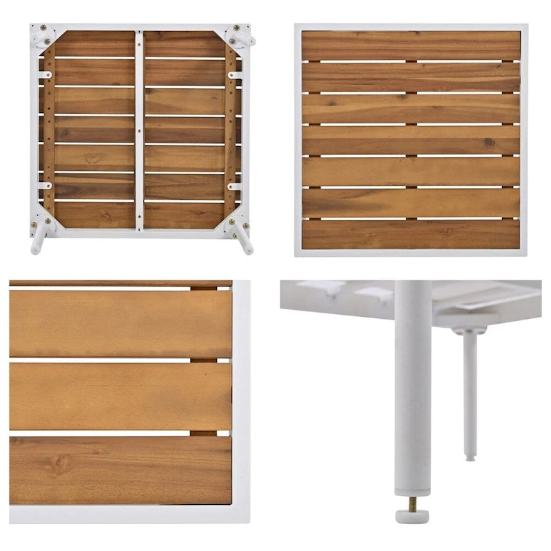 Ensemble de canapé d'angle 8 pièces pour patio avec table basse