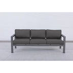 Cabo Aluminum Sofa with Gray Frame with Cushion.