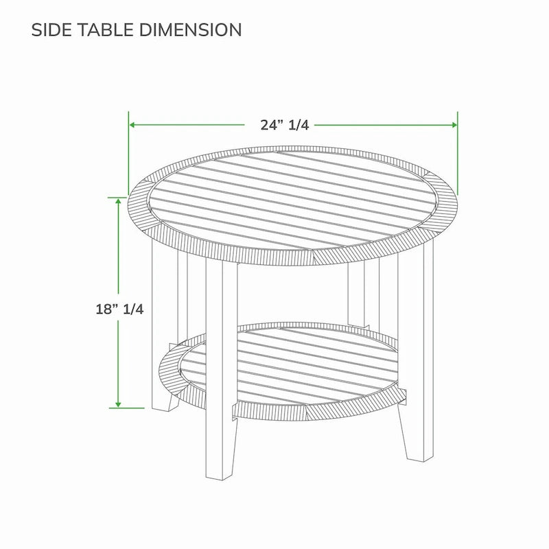 Table d'appoint d'extérieur en teck Cambridge Casual Seaside