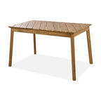 Ensemble de salle à manger d'extérieur 3 pièces en bois d'acacia comprenant une table, un banc et 2 bancs.