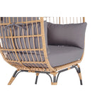 Fauteuil œuf en osier avec structure en acier, capacité maximale de 200 kg
