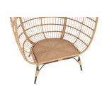 Fauteuil œuf en osier avec structure en acier, capacité maximale de 200 kg