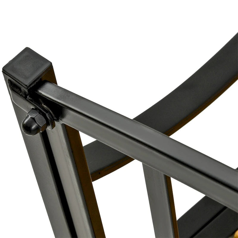 Banc de jardin Outsunny 50 en bois avec dossier et structure en acier