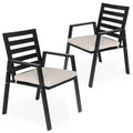 Ensemble de 2 fauteuils de jardin LeisureMod Chelsea en aluminium avec coussins - 34,84