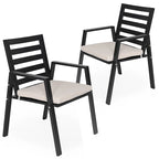Ensemble de 2 fauteuils de jardin LeisureMod Chelsea en aluminium avec coussins - 34,84