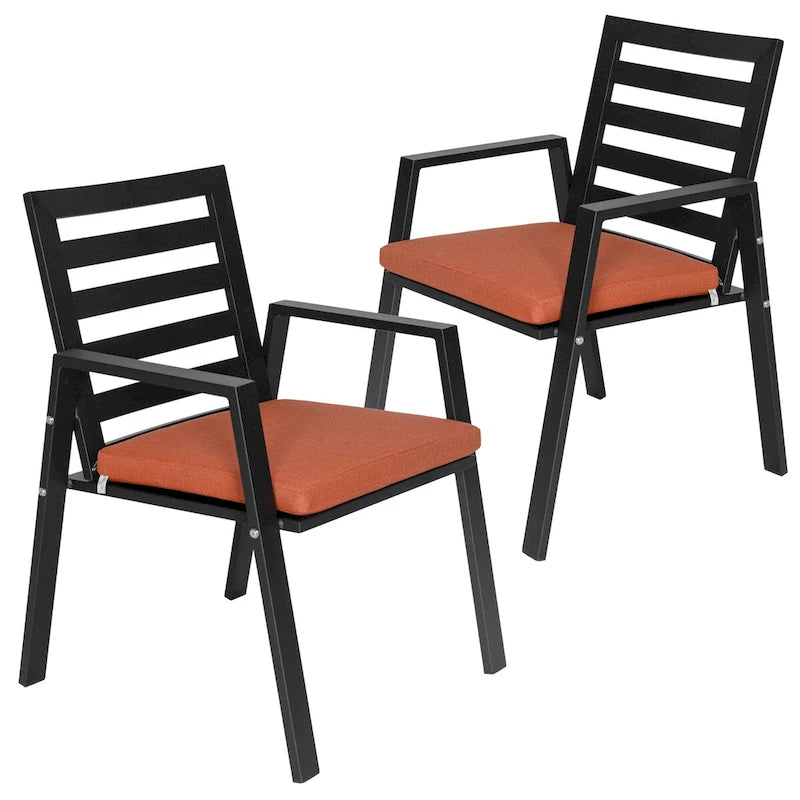 Ensemble de 2 fauteuils de jardin LeisureMod Chelsea en aluminium avec coussins - 34,84