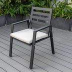 Ensemble de 2 fauteuils de jardin LeisureMod Chelsea en aluminium avec coussins - 34,84