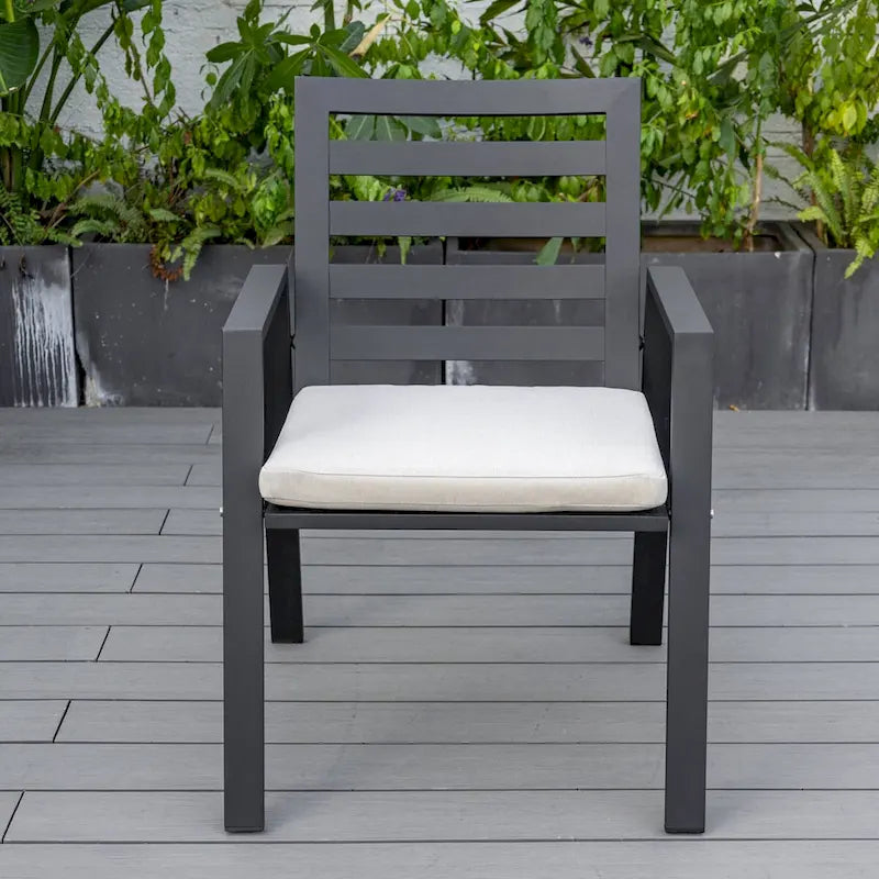 Ensemble de 2 fauteuils de jardin LeisureMod Chelsea en aluminium avec coussins - 34,84
