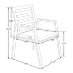 Ensemble de 2 fauteuils de jardin LeisureMod Chelsea en aluminium avec coussins - 34,84