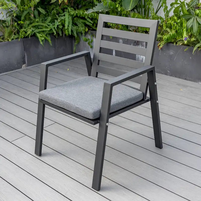 Ensemble de 2 fauteuils de jardin LeisureMod Chelsea en aluminium avec coussins - 34,84