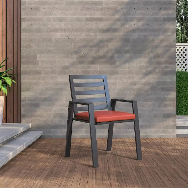 Ensemble de 2 fauteuils de jardin LeisureMod Chelsea en aluminium avec coussins - 34,84