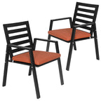 Ensemble de 2 fauteuils de jardin LeisureMod Chelsea en aluminium avec coussins - 34,84