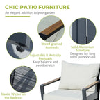 Ensemble de canapé de jardin avec fauteuils