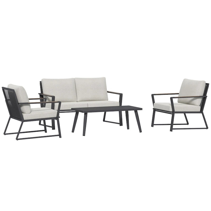 Ensemble de canapé de jardin avec fauteuils