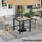 Tabourets de bar pivotants en aluminium pour terrasse avec coussins - Non disponible