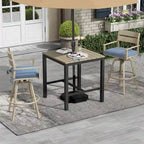 Tabourets de bar pivotants en aluminium pour terrasse avec coussins - Non disponible