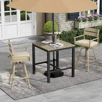 Tabourets de bar pivotants en aluminium pour terrasse avec coussins - Non disponible