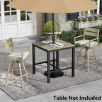 Tabourets de bar pivotants en aluminium pour terrasse avec coussins - Non disponible