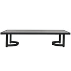 Ensemble de patio d'extérieur en acier 4 pièces avec table et coussins