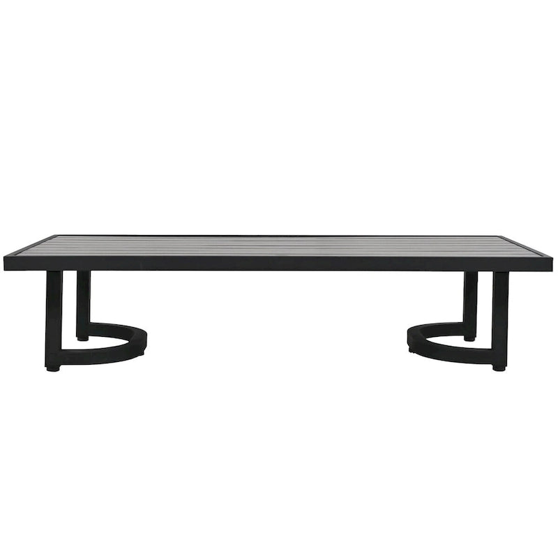 Ensemble de patio d'extérieur en acier 4 pièces avec table et coussins