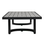 Ensemble de patio d'extérieur en acier 4 pièces avec table et coussins