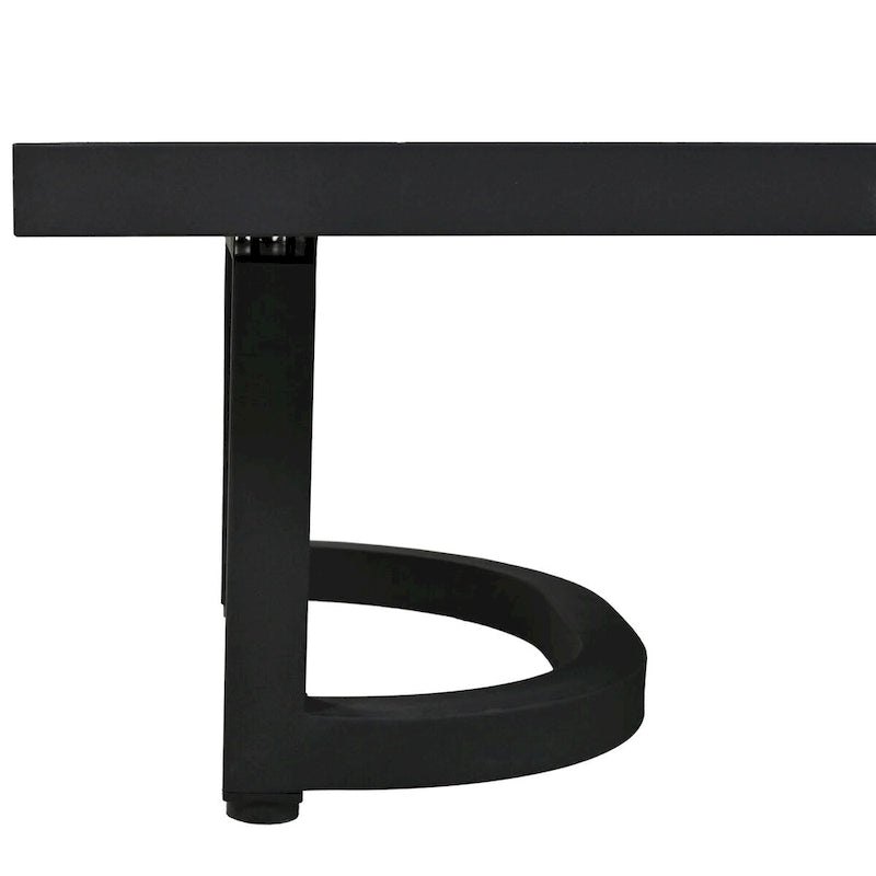 Ensemble de patio d'extérieur en acier 4 pièces avec table et coussins