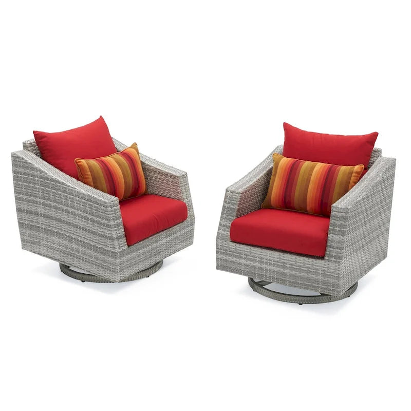 Ensemble de canapé et fauteuil club d'extérieur Cannes Deluxe 8 pièces Sunbrella