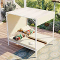 Bain de soleil d'extérieur avec coussins et sièges réglables pour jardin et piscine