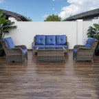 Gymojoy 4-Piece Outdoor Patio Sofa Chair with Coffee Table