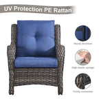 Ensemble canapé et fauteuil d'extérieur Gymojoy 4 pièces avec table basse
