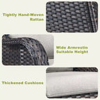 Ensemble canapé et fauteuil d'extérieur Gymojoy 4 pièces avec table basse