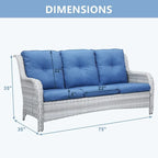 Ensemble canapé et fauteuil d'extérieur Gymojoy 4 pièces avec table basse