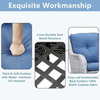 Ensemble canapé et fauteuil d'extérieur Gymojoy 4 pièces avec table basse