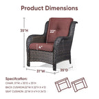 Ensemble canapé et fauteuil d'extérieur Gymojoy 4 pièces avec table basse