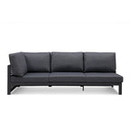 Canapé d'angle de terrasse Cadora en teck, 3 places, angle droit, 96,85 - Non disponible