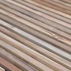 Canapé d'angle de terrasse Cadora en teck, 3 places, angle droit, 96,85 - Non disponible