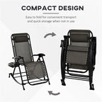 Fauteuils à bascule d'extérieur Outsunny, fauteuils inclinables pliables