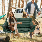 Chaise de camping pliante surdimensionnée 2 personnes DoCred entièrement rembourrée