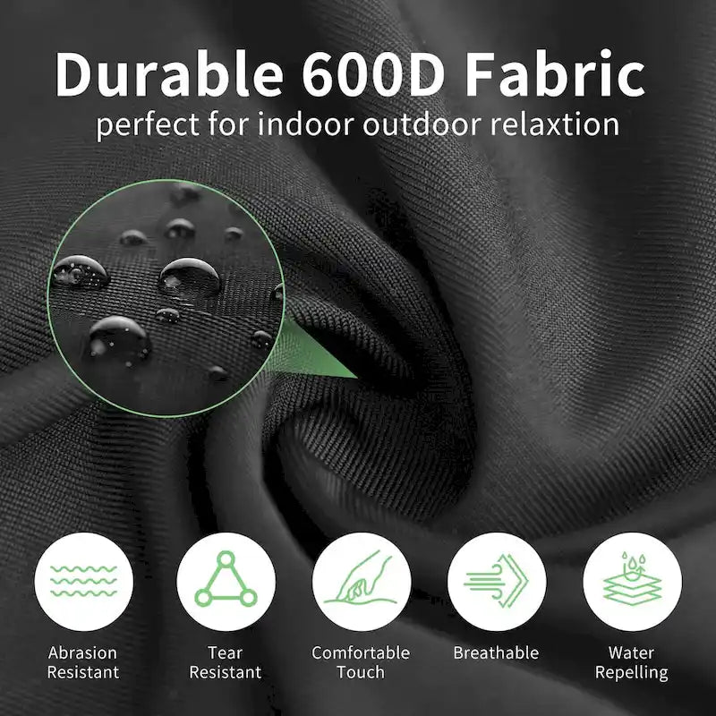 Chaise de camping pliante surdimensionnée 2 personnes DoCred entièrement rembourrée