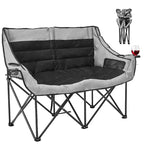 Chaise de camping pliante surdimensionnée 2 personnes DoCred entièrement rembourrée