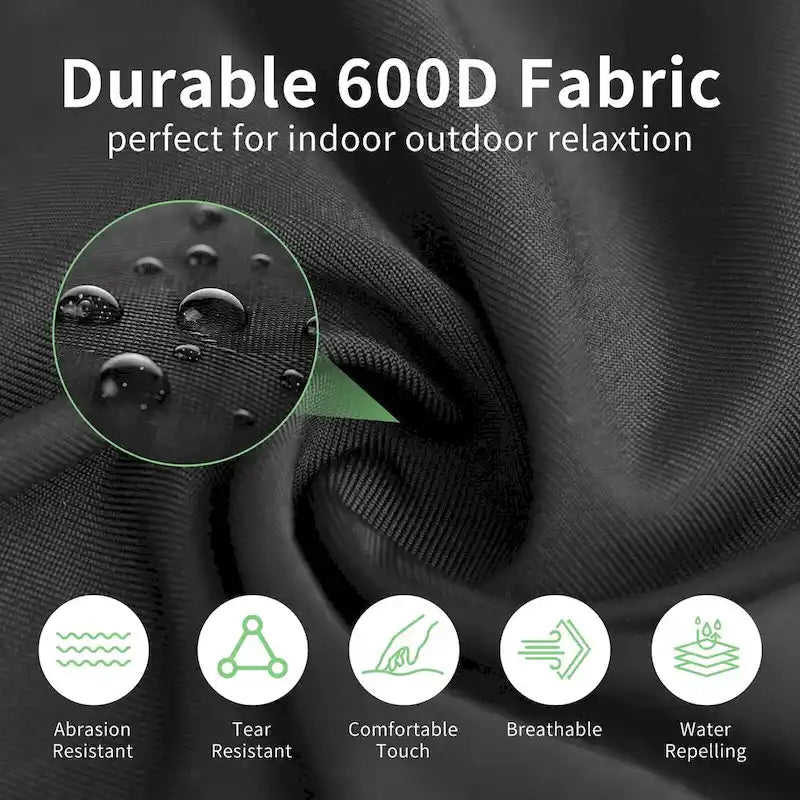 Chaise de camping pliante surdimensionnée 2 personnes DoCred entièrement rembourrée