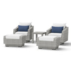Ensemble Cannes 5 pièces en aluminium pour club de sport et repose-pieds d'extérieur