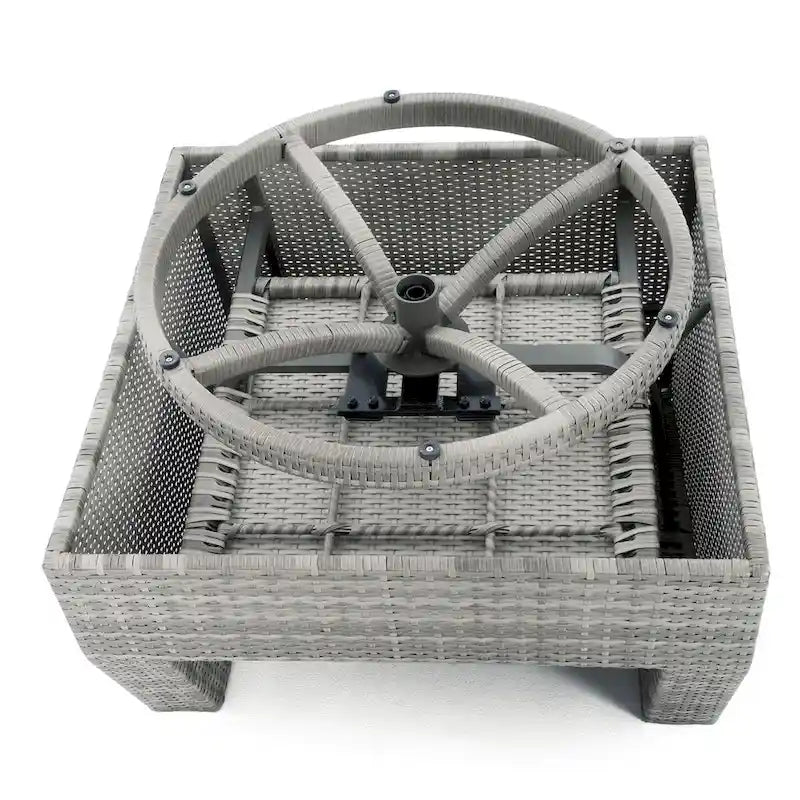 Ensemble Cannes 5 pièces en aluminium pour club de sport et repose-pieds d'extérieur