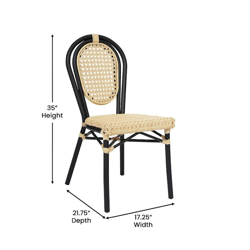 Chaise commerciale Paris tout temps avec structure métallique - Non applicable