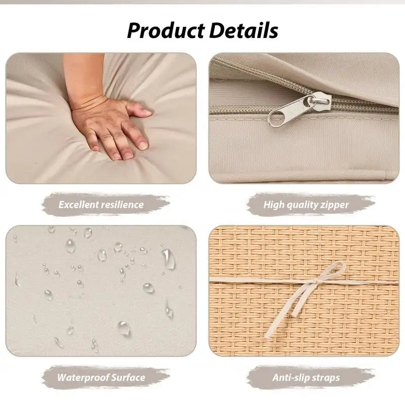 Ensemble de conversation Patio Watcher 5 pièces en rotin jaune avec coussins pour l'extérieur